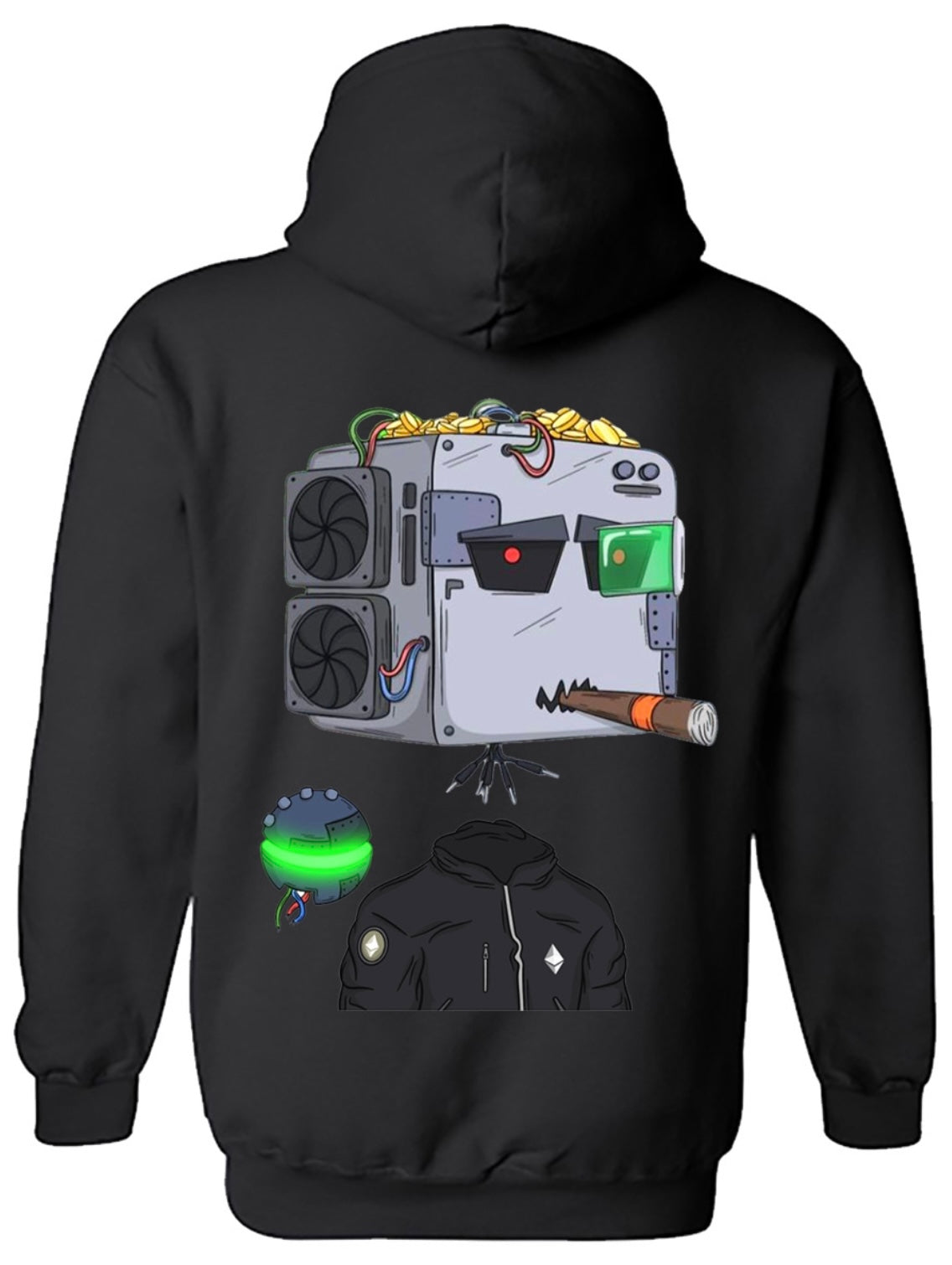 Ace Miners "Stoned Miner" 3D Puff Graphic Hoodie